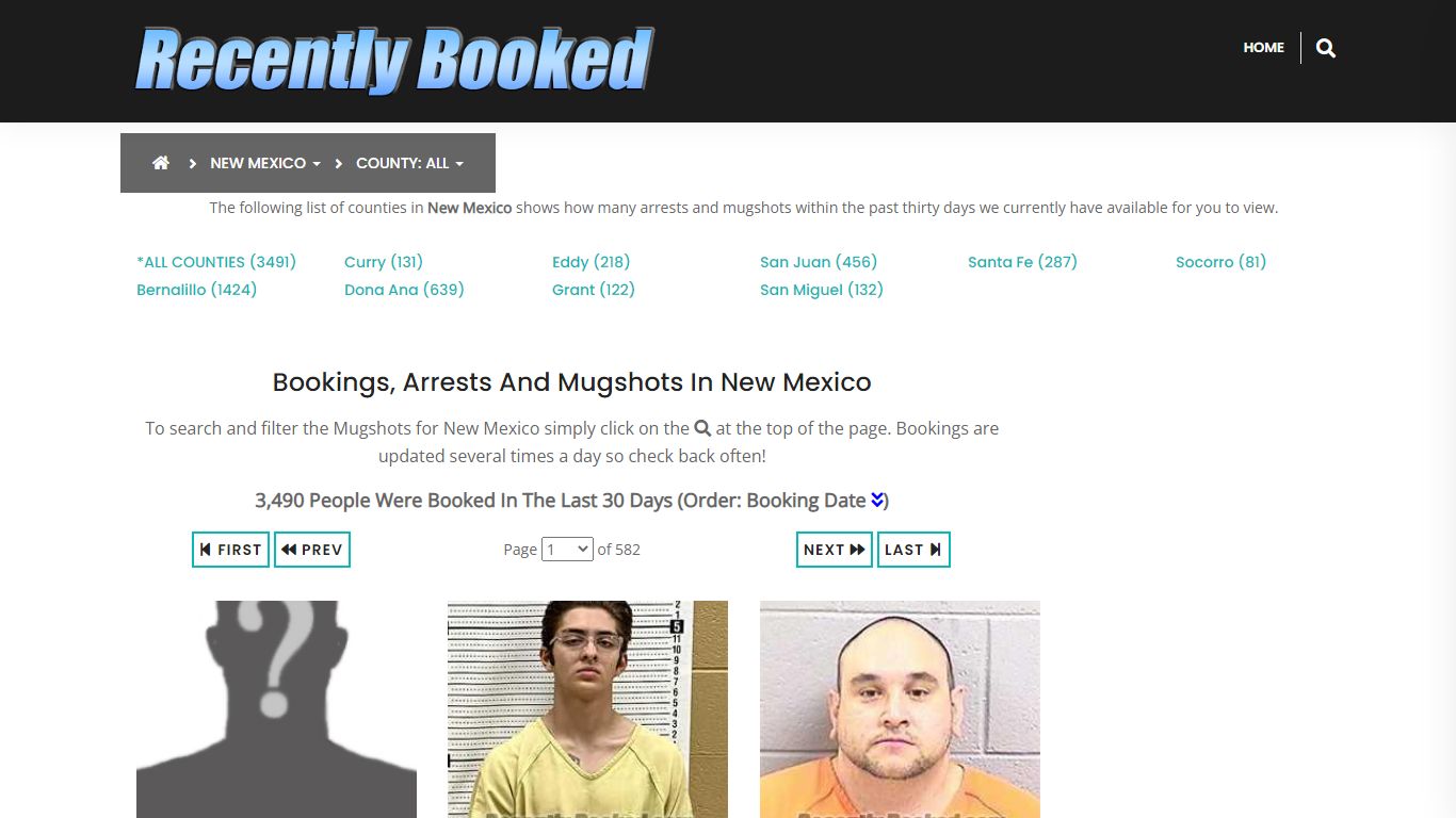 Recent bookings, Arrests, Mugshots in New Mexico - Recently Booked